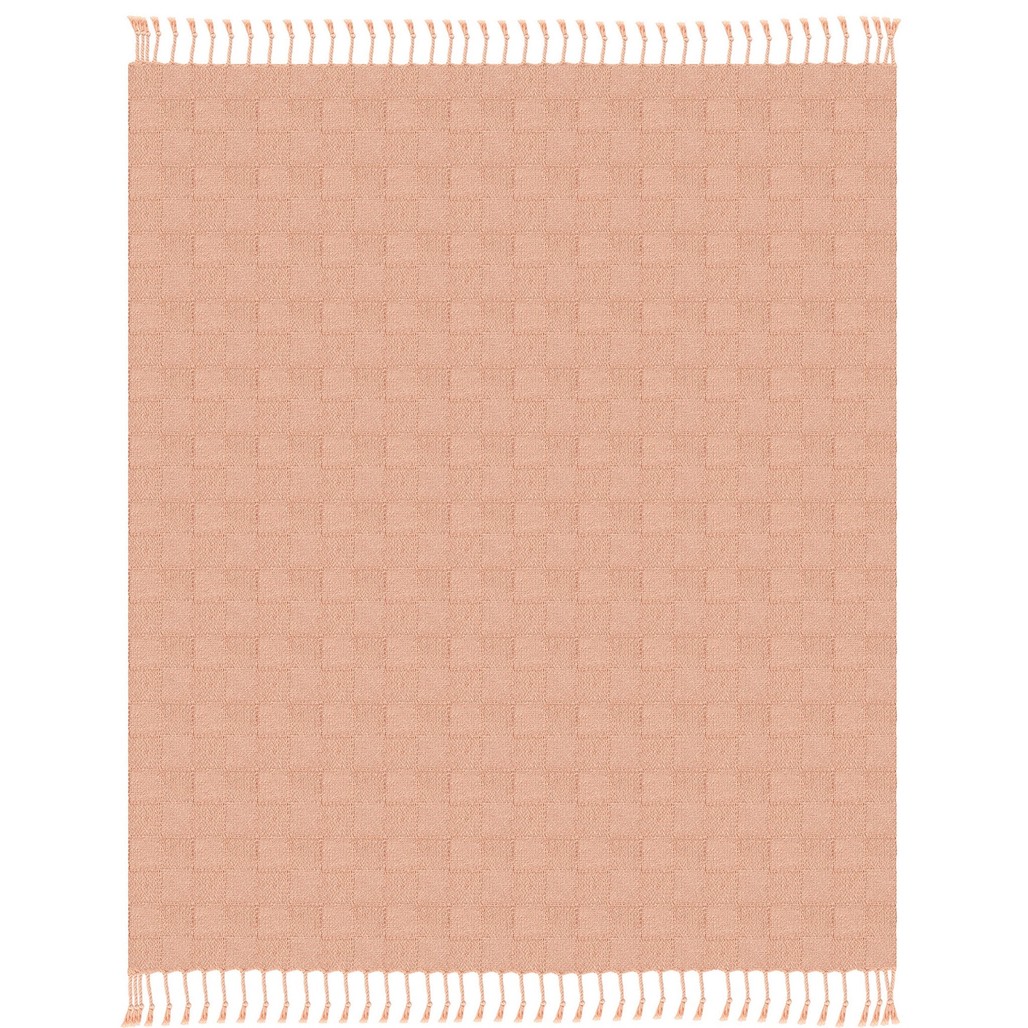 Orange Woven Cotton Solid Color Throw Blanket