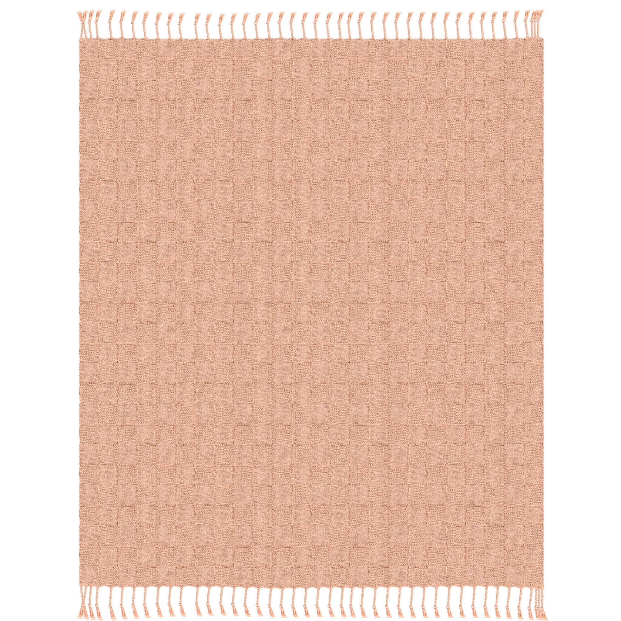 Orange Woven Cotton Solid Color Throw Blanket