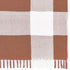 Brown and White Woven Cotton Checkered Throw Blanket