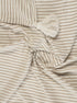 Brown and White Woven Cotton Striped Throw Blanket