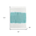 Blue and White Woven Cotton Ombre Throw Blanket