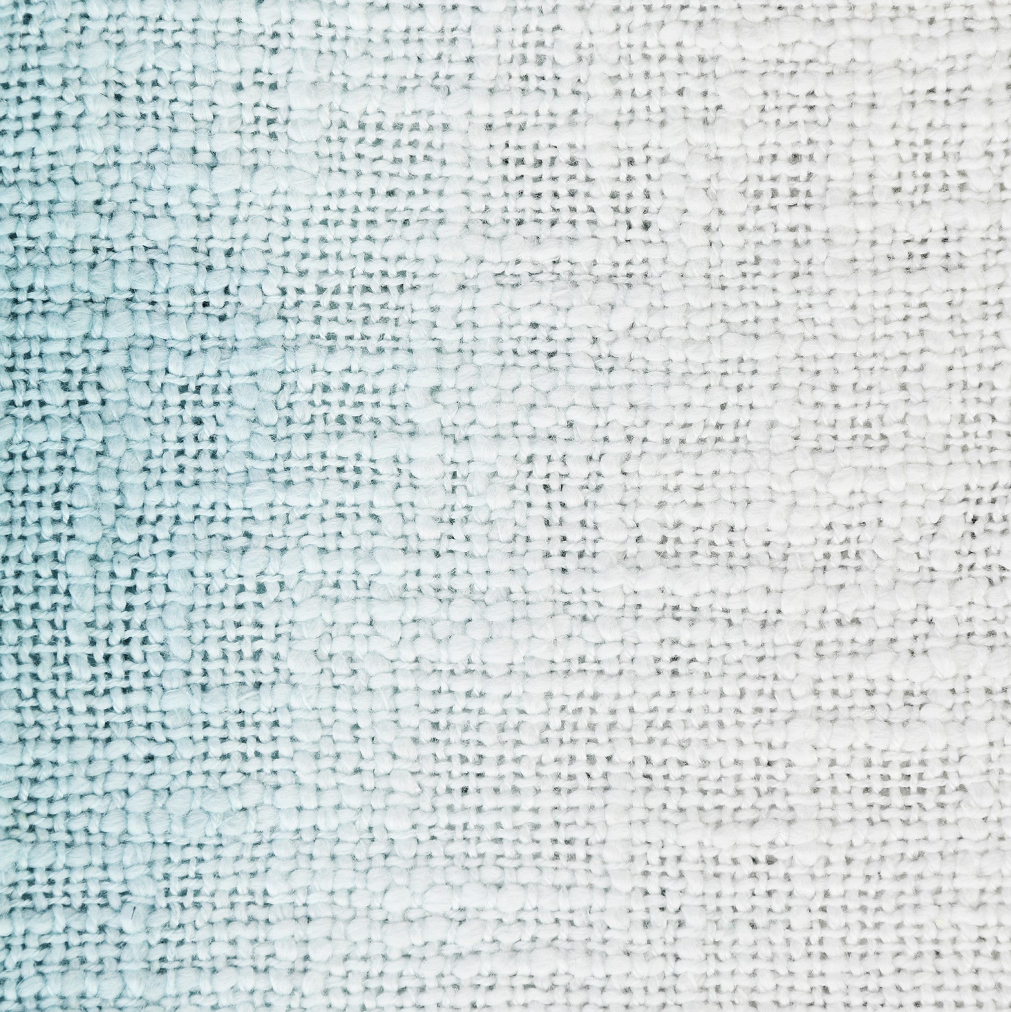 Blue and White Woven Cotton Ombre Throw Blanket