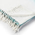 Blue and White Woven Cotton Ombre Throw Blanket