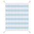 Blue and White Woven Cotton Striped Throw Blanket