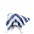 Blue and White Woven Cotton Striped Throw Blanket