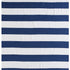 Blue and White Woven Cotton Striped Throw Blanket