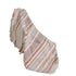 Beige Woven Cotton Striped Throw Blanket