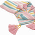 Blue and Pink Woven Cotton Striped Throw Blanket