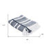 Blue and White Woven Cotton Striped Throw Blanket