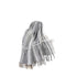 Gray and White Woven Cotton Striped Throw Blanket