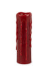 Set of Two Red Flameless Pillar Candles