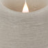 Set of Two Gray Flameless Pillar Candle