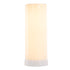 8" White with Orange Flame Flameless Designer Candle