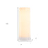 8" White with Orange Flame Flameless Designer Candle