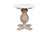 26" Brown Marble Round End Table