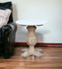 26" Brown Marble Round End Table