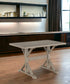 48" Gray Solid Wood Trestle Base Dining Table