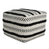 18" White 100% Cotton Ottoman