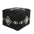 18" Black 100% Cotton Ottoman