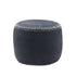 18" Blue 100% Cotton Ottoman