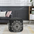 18" Black 100% Cotton Ottoman