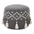 18" Gray 100% Cotton Ottoman