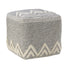 16" Gray Polyester Ottoman