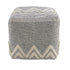 16" Gray Polyester Ottoman