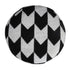 18" Black Cotton Blend Ottoman