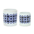 Set of Two 6" White Ceramic Round Pot Planter