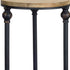 Set of Two 27" Black And Brown Round End Tables