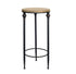 Set of Two 27" Black And Brown Round End Tables