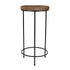 Set of Three 29" Black And Brown Round End Tables