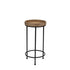 Set of Three 29" Black And Brown Round End Tables