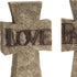 Set Of Three 11" Gray Resin Cross Figurine