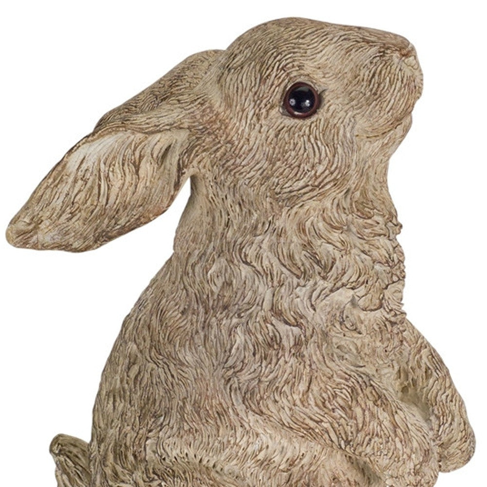 Set Of Three 7" Stone Polyresin Rabbit Figurine