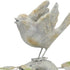 Set Of Two 7" Gold and White Polyresin Bird Bird Figurine