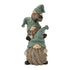 Set of Two 11" Blue and Green Polyresin Other Fantasy Sci-Fi Sitting Gnome Tabletop Sculpture