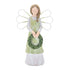 Set Of Two 7" Green Polyresin Angel Figurine