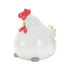 Set Of Two 8" Red and White Resin Rooster Bird Figurine