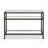 42" Black and Glass Console Table With Storage