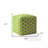 17" Green And White Cotton Polka Dots Pouf Cover