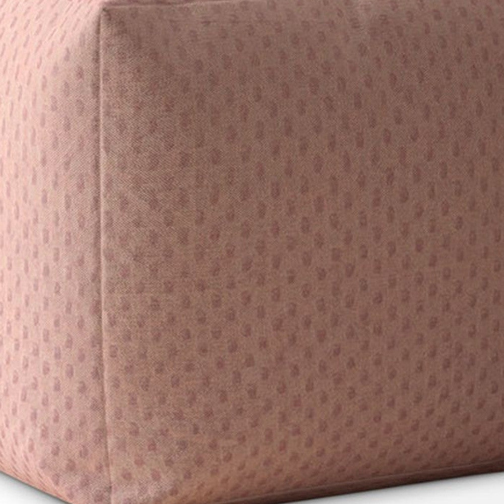 17" Pink Polyester Pouf Cover