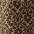 17" Brown Cotton Damask Pouf Cover