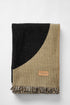 Black And Tan Woven 100% Modacrylic And Recycled Fibers Reversable Throw