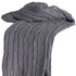 Light Gray Knitted 100% Cotton Throw Blanket