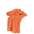 Orange Knitted 100% Cotton Throw Blanket