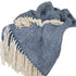 Navy Blue Woven 100% Cotton Throw Blanket