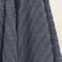 Blue Gray Knitted 100% Cotton Throw Blanket