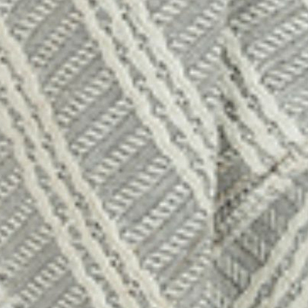 Charcoal Woven 100% Cotton Throw Blanket